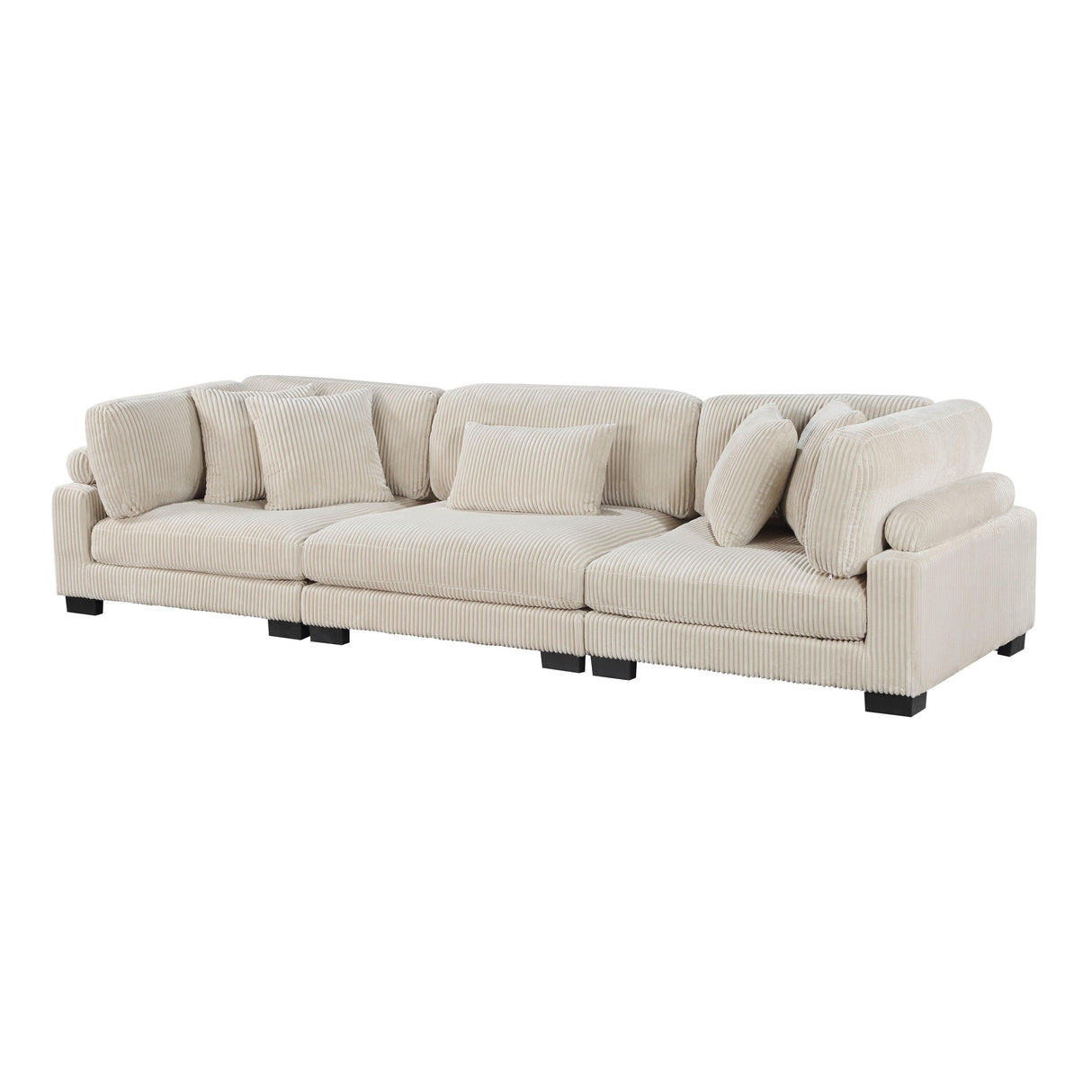 Traverse Beige Corduroy 3-Piece Sofa by Homelegance at Eve Furniture