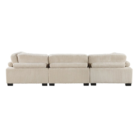 Traverse Beige Corduroy 3-Piece Sofa by Homelegance at Eve Furniture