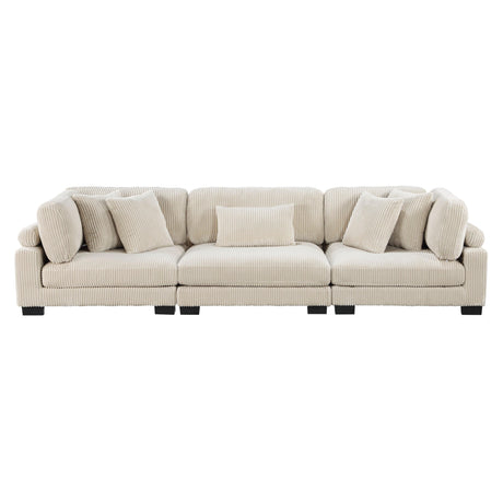 Traverse Beige Corduroy 3-Piece Sofa by Homelegance at Eve Furniture