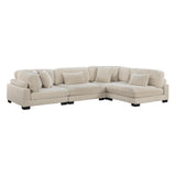Traverse Beige Corduroy 4-Piece Modular Sectional by Homelegance at Eve Furniture