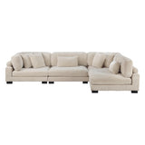 Traverse Beige Corduroy 4-Piece Modular Sectional by Homelegance at Eve Furniture