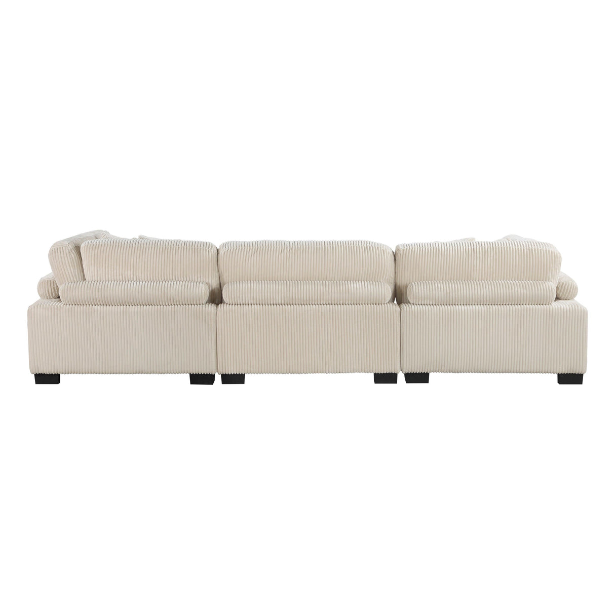 Traverse Beige Corduroy 4-Piece Modular Sectional with Ottoman by Homelegance at Eve Furniture
