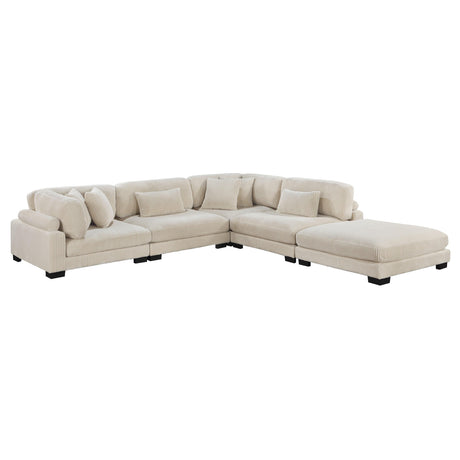 Traverse Beige Corduroy 5-Piece Modular Sectional with Ottoman by Homelegance at Eve Furniture