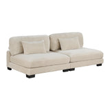 Traverse Beige Corduroy 6-Piece Modular Sectional with Ottoman by Homelegance at Eve Furniture