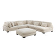 Traverse Beige Corduroy 6-Piece Modular Sectional with Ottoman by Homelegance at Eve Furniture