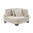 Traverse Beige Corduroy Corner Seat by Homelegance at Eve Furniture