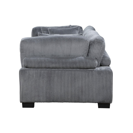 Traverse Gray Corduroy 2-Piece Loveseat by Homelegance at Eve Furniture