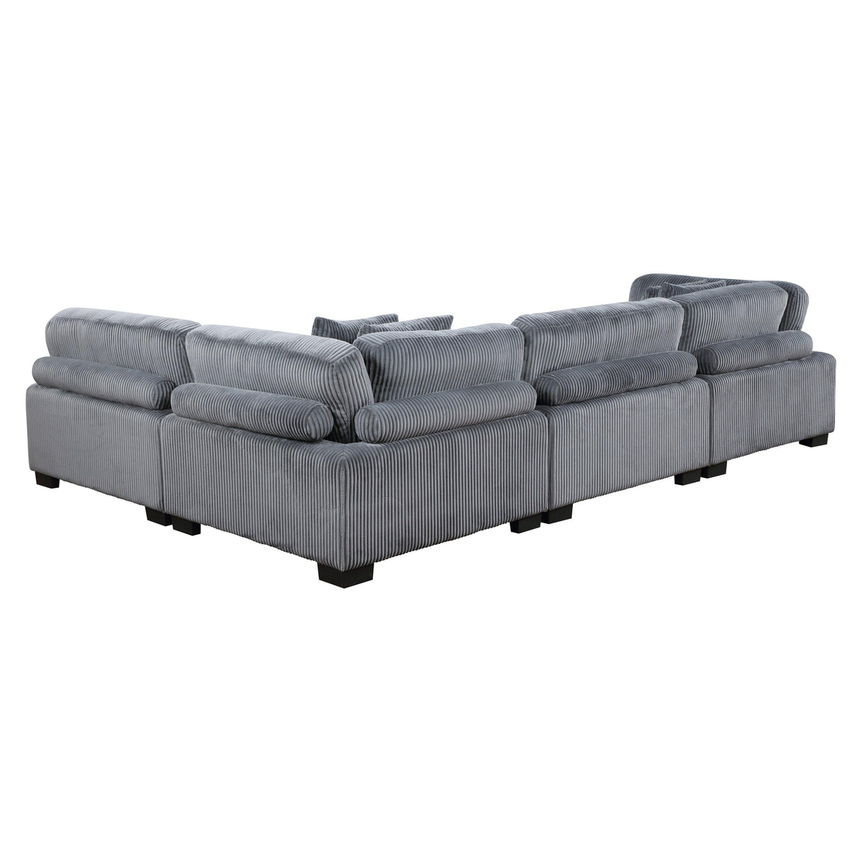 Traverse Gray Corduroy 4-Piece Modular Sectional by Homelegance at Eve Furniture