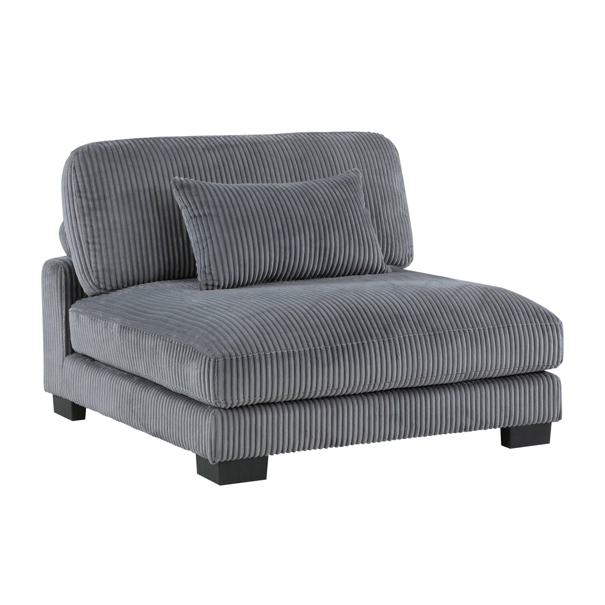 Traverse Gray Corduroy 4-Piece Modular Sectional with Ottoman by Homelegance at Eve Furniture
