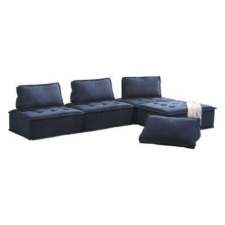 Ulrich Blue Modular 4-Piece Modular Sectional by Homelegance at Eve Furniture