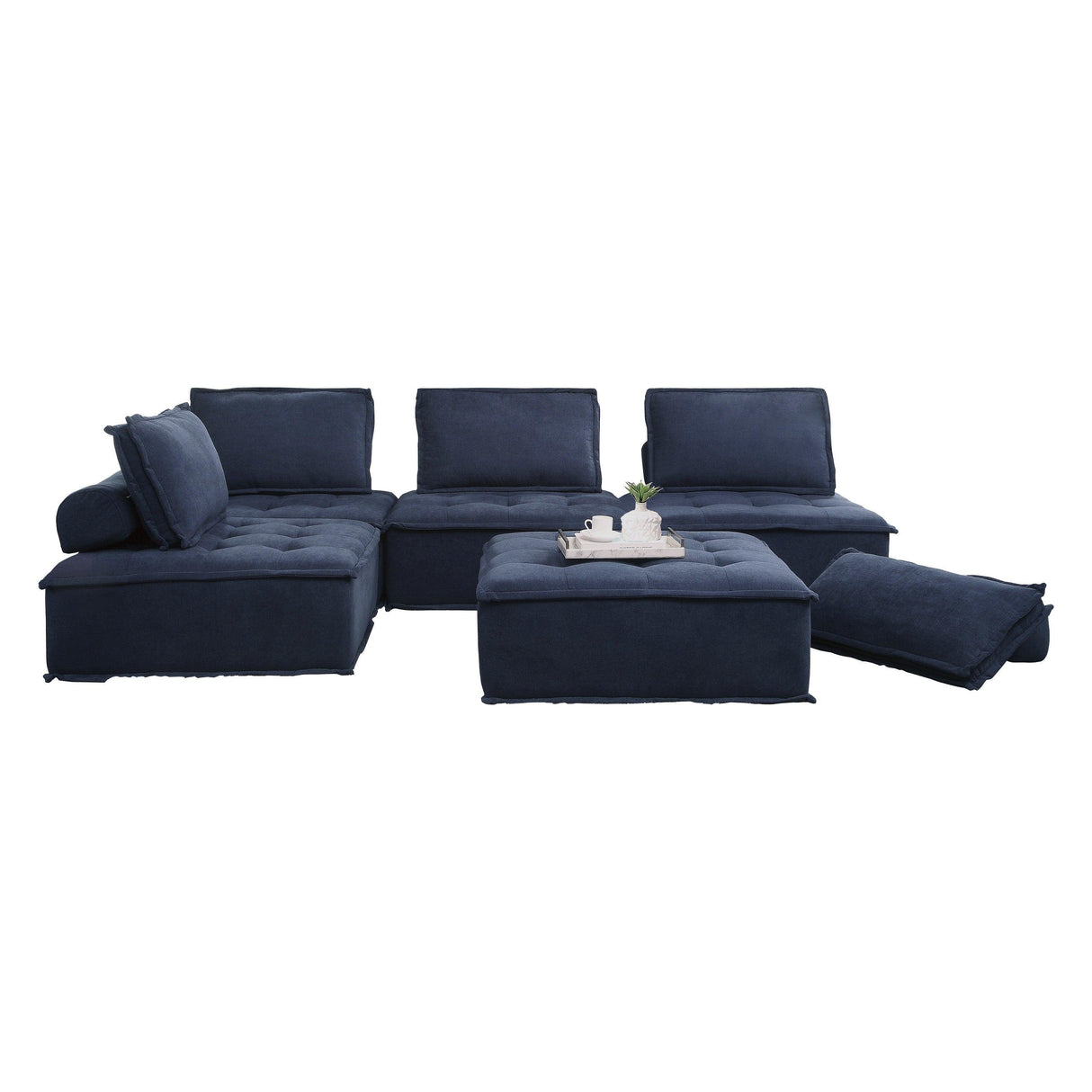 Ulrich Blue Modular 5-Piece Modular Sectional by Homelegance at Eve Furniture