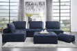 Ulrich Blue Modular 5-Piece Modular Sectional by Homelegance at Eve Furniture