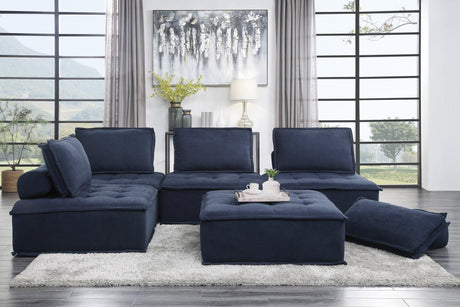 Ulrich Blue Modular 5-Piece Modular Sectional by Homelegance at Eve Furniture