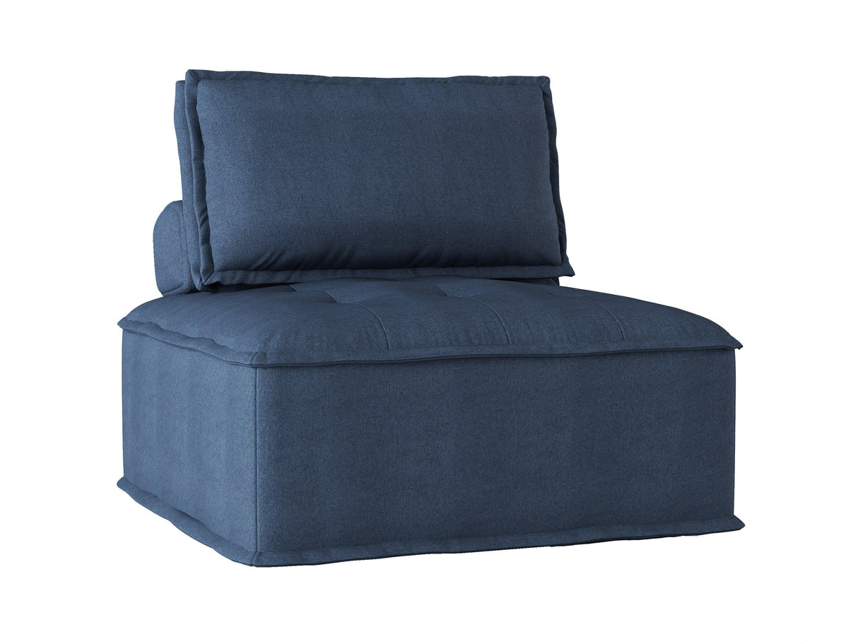 Ulrich Blue Modular Chair with Removable Bolster by Homelegance at Eve Furniture