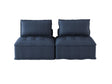 Ulrich Blue Modular Loveseat by Homelegance at Eve Furniture