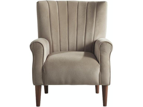 Urielle Brown Gray Velvet Accent Chair by Homelegance at Eve Furniture