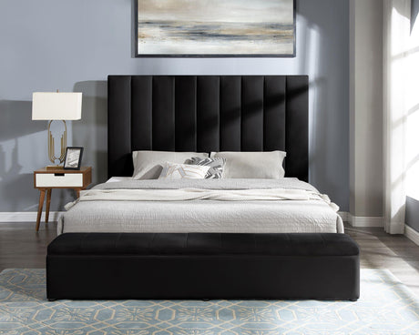 Valencia Black King Platform Bed by Happy Homes at Eve Furniture