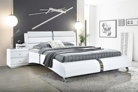 Vegas White King Platform Bed by Happy Homes at Eve Furniture