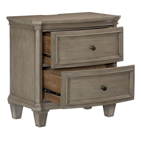 Vermillion Gray Cashmere Nightstand by Homelegance at Eve Furniture