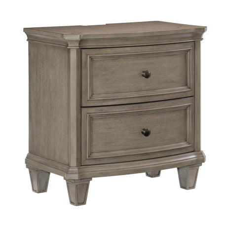 Vermillion Gray Cashmere Nightstand by Homelegance at Eve Furniture