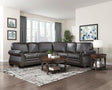 Wareham Dark Brown Leather 3-Piece Sectional by Homelegance at Eve Furniture