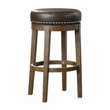 Westby Brown/Brown Round Swivel Pub Height Stool, Set of 2 by Homelegance at Eve Furniture