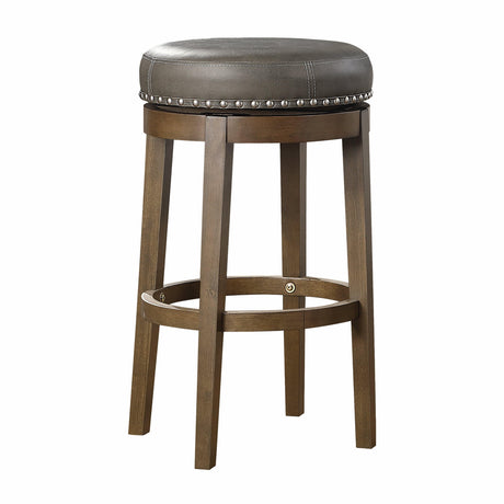 Westby Gray/Brown Round Swivel Pub Height Stool, Set of 2 by Homelegance at Eve Furniture