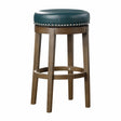 Westby Green/Brown Round Swivel Pub Height Stool, Set of 2 by Homelegance at Eve Furniture