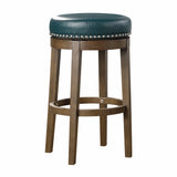Westby Green/Brown Round Swivel Pub Height Stool, Set of 2 by Homelegance at Eve Furniture