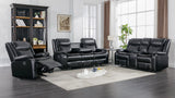 Weston Black 3-Piece Reclining Living Room Set