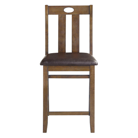 Weston Medium Brown 5-Piece Counter Height Set by Homelegance at Eve Furniture