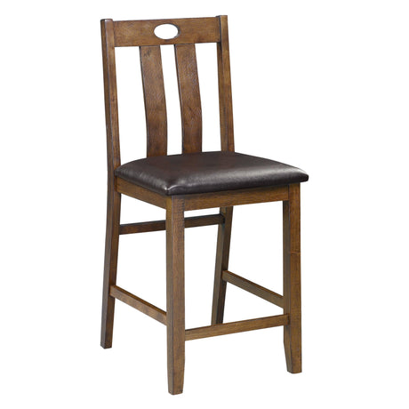 Weston Medium Brown 5-Piece Counter Height Set by Homelegance at Eve Furniture