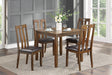 Weston Medium Brown 5-Piece Dining Set by Homelegance at Eve Furniture