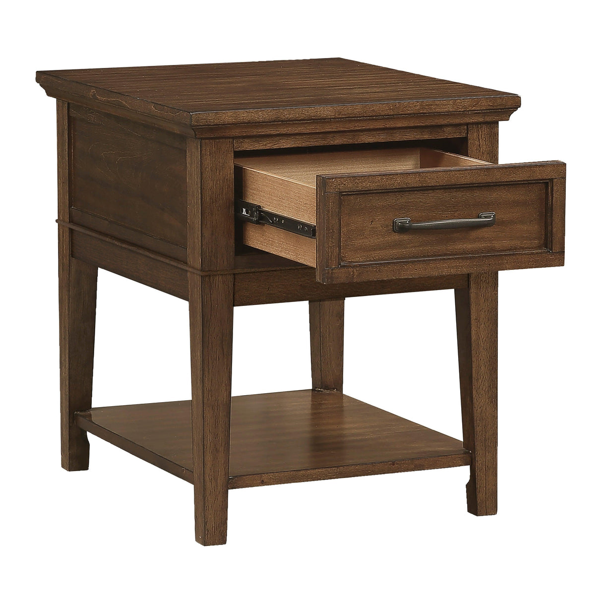 Whitley Walnut End Table by Homelegance at Eve Furniture