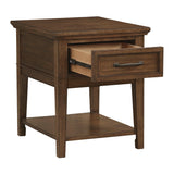 Whitley Walnut End Table by Homelegance at Eve Furniture