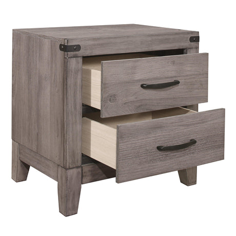 Woodrow Brownish Gray Nightstand by Homelegance at Eve Furniture