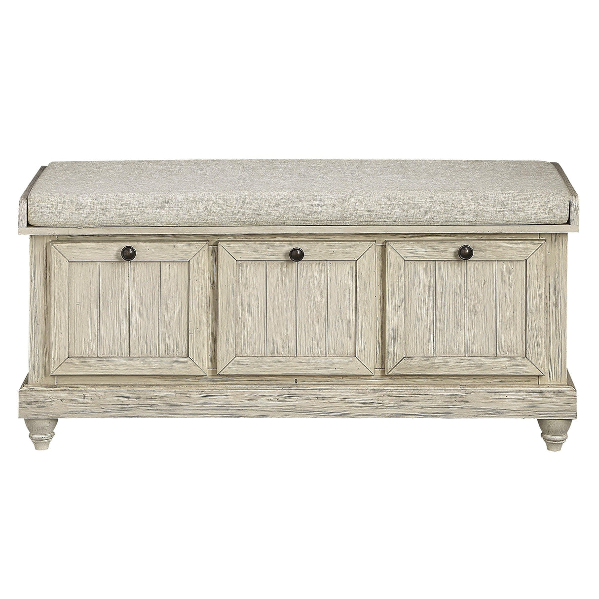 Woodwell Antique White Lift Top Storage Bench by Homelegance at Eve Furniture