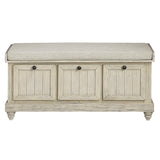 Woodwell Antique White Lift Top Storage Bench by Homelegance at Eve Furniture