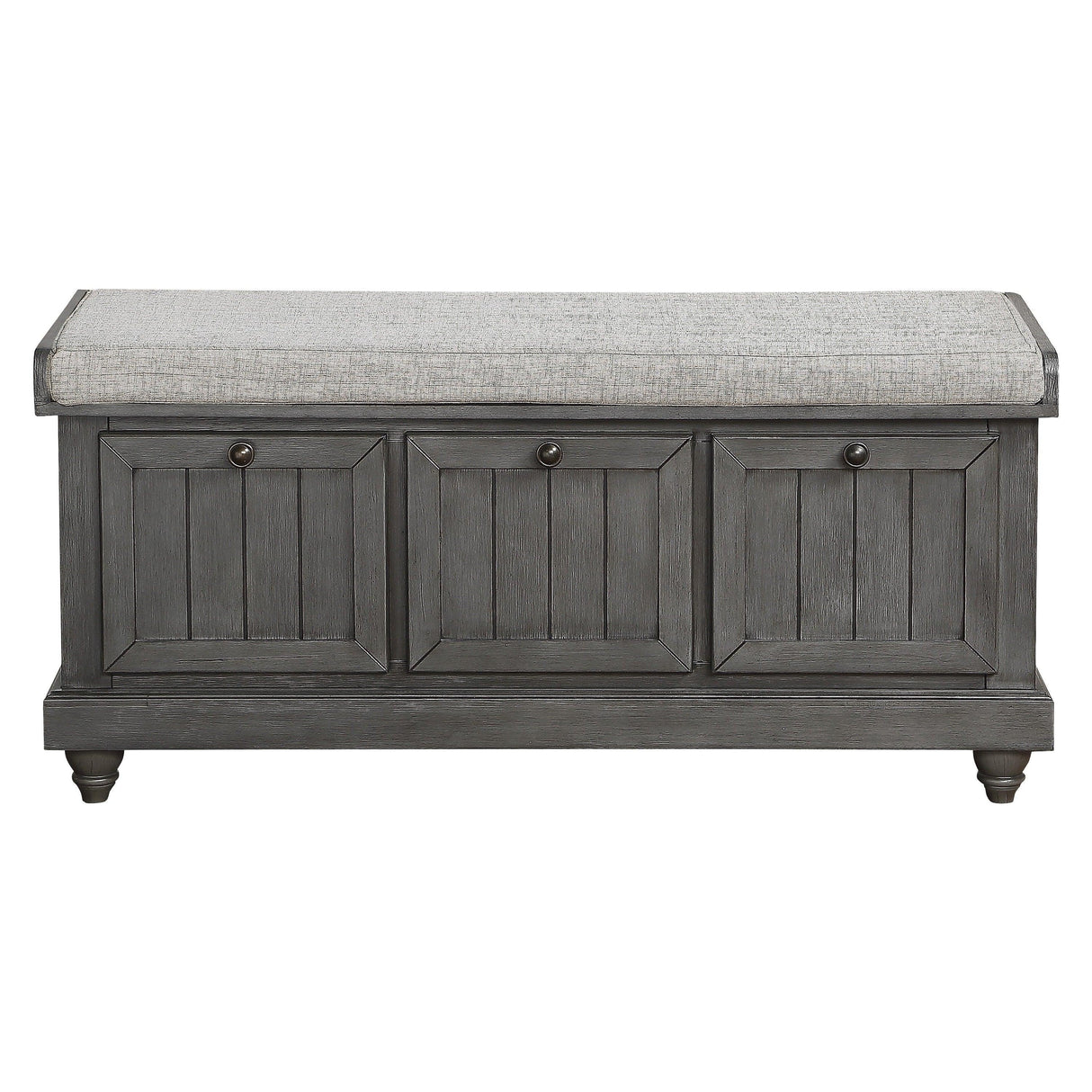 Woodwell Dark Gray Lift Top Storage Bench by Homelegance at Eve Furniture