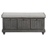 Woodwell Dark Gray Lift Top Storage Bench by Homelegance at Eve Furniture