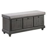 Woodwell Dark Gray Lift Top Storage Bench by Homelegance at Eve Furniture