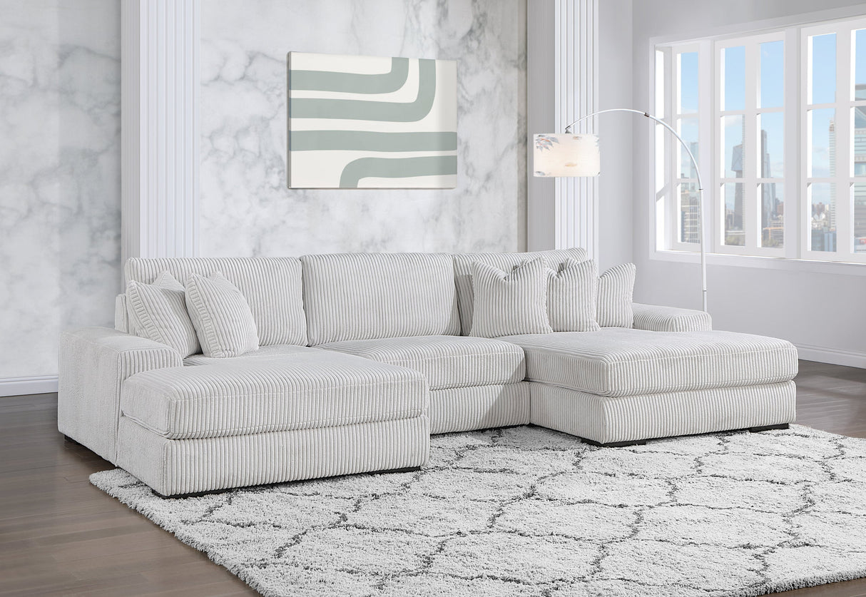 Sunday Beige 3-Piece Double Chaise Sectional