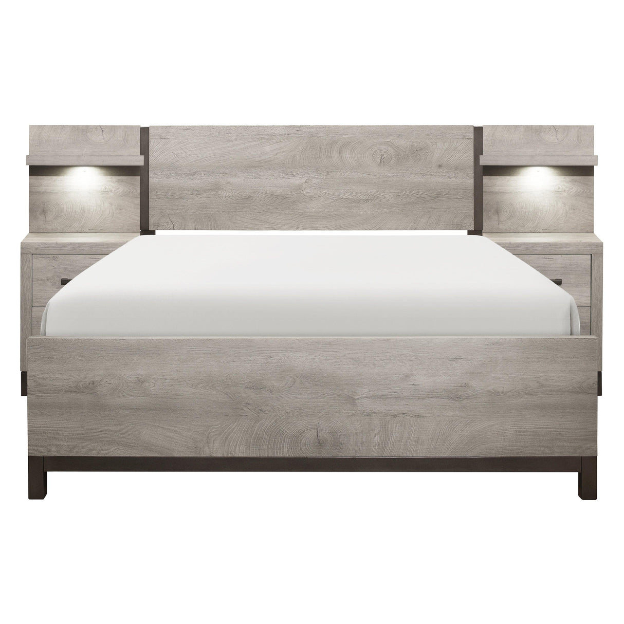 Zephyr Light Gray Full Wall Bed by Homelegance at Eve Furniture