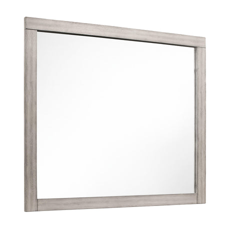 Zephyr Light Gray Mirror (Mirror Only) by Homelegance at Eve Furniture