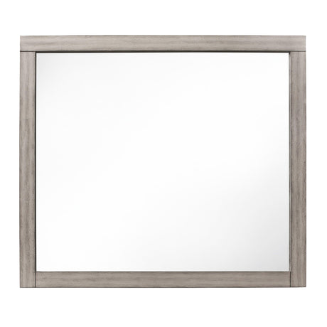Zephyr Light Gray Mirror (Mirror Only) by Homelegance at Eve Furniture