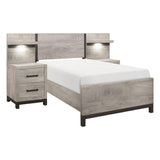 Zephyr Light Gray Twin Wall Bed by Homelegance at Eve Furniture
